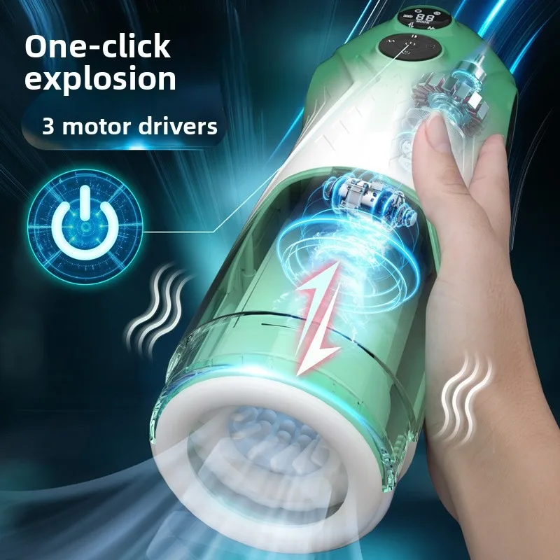 ذكر معدات الاستمتاع واللعب الجنسي للرجال التلقائي تلسكوبي الدورية الرجال الاستمناء القضيب تخطيط جيب كس اللسان