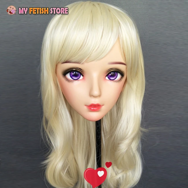 (Nan) Vrouwelijke Zoete Meisje Hars Half Hoofd Kigurumi BJD Masker Cosplay Japanse Anime Rol Lolita Masker Crossdress Pop Masker