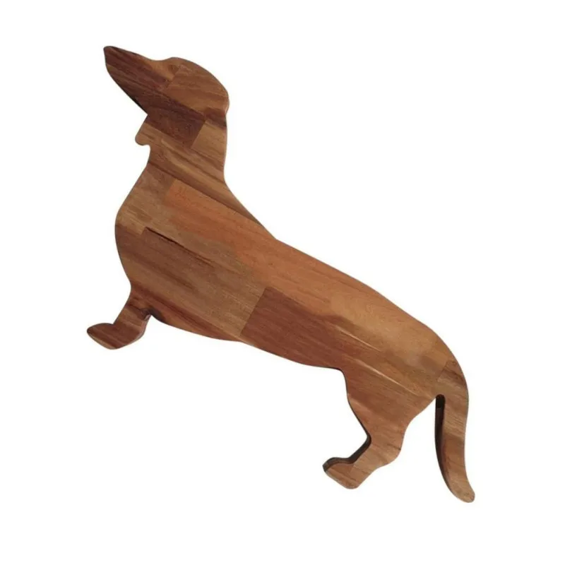 Dachshund Dog Dinner Plate Solid Wood Pallet Wood Cooked Food Board Dachshund Dog Dinner Plate Cheese Board Cheese Board