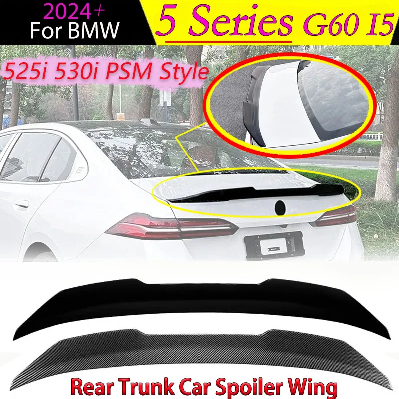 

2024+ Rear Trunk Car Spoiler Wing for BMW 5 Series G60 I5 525i 530i PSM Style Rear Spoiler Lid Exterior Modification Body Kit