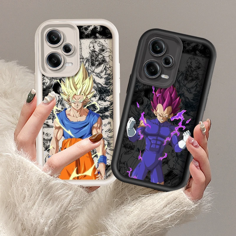 Art D-Dragon Ball Vegeta Goku Eye Ladder For Xiaomi Redmi Note 13 12 12C 11 11S 10 10C 10A 9C 9A Pro 5G TPU Phone Case