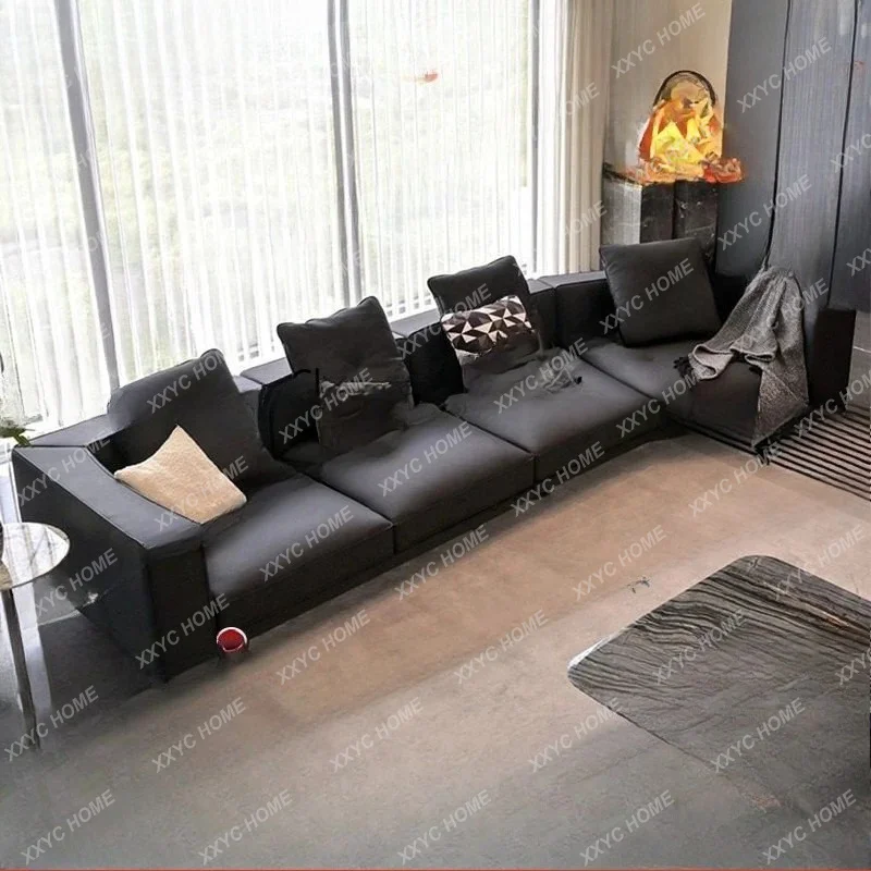 

minimalist leather sofa size apartment living room special-shaped combination modern minimalist leather art curved