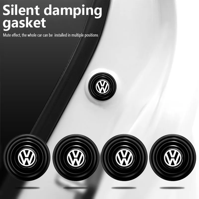 Car Silicone Door Shock Stickers Absorber Soundproof Buffer Pier For VW Volkswagen Golf Polo Passat Tiguan Touran Jetta