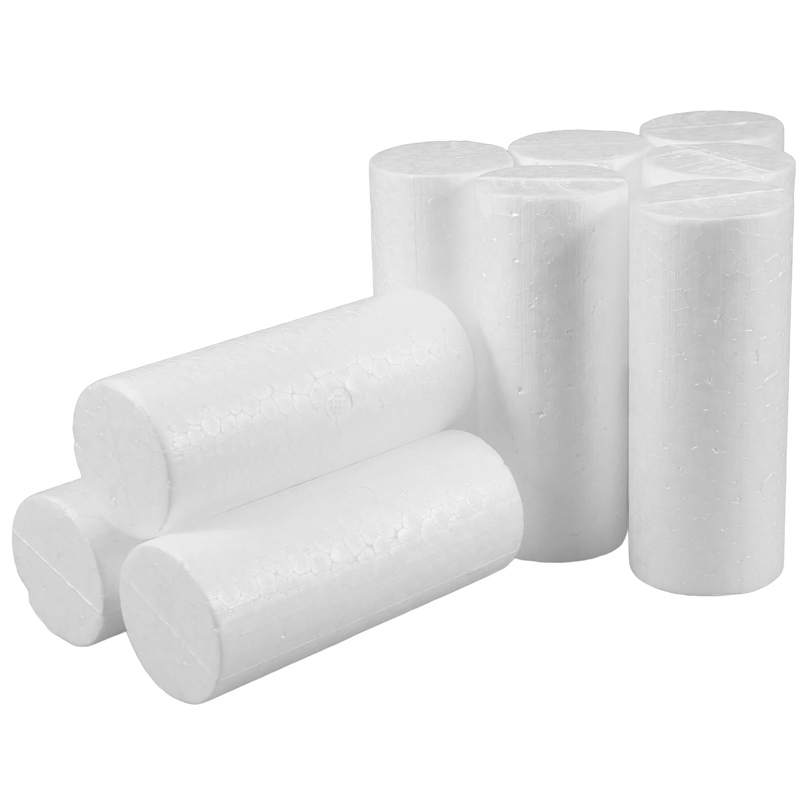 

10 Pcs Foam Cylindrical Decoration Floral Arrangement Round Crafts Tube Disk Sticks Small Polystyrene Cylinders Cake