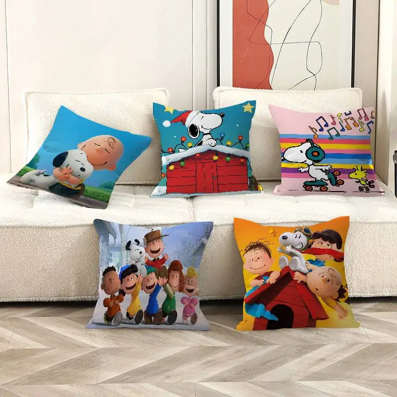Cartoon S-Snoopy Anmie Personalized Pillow Dust Cover Bedroom Kids Party Decoration Pillowcase Birthday Children Gift