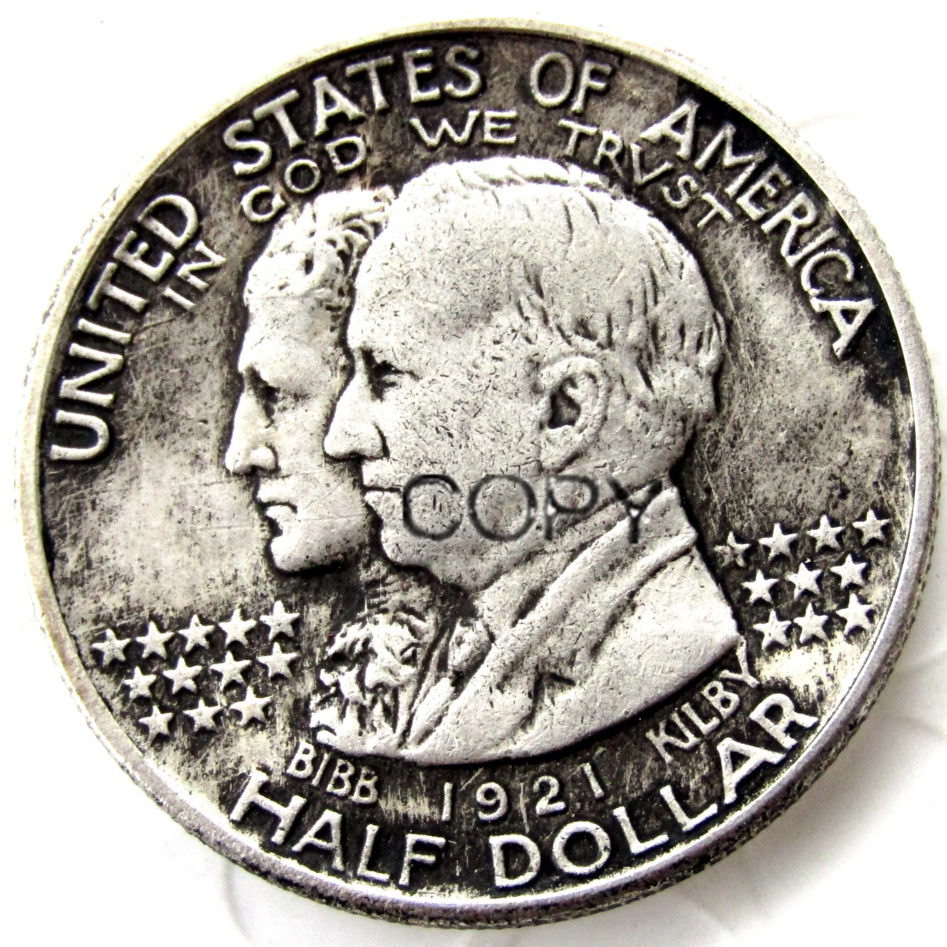 USA 1921-Alabama Centennial Silver Plated Copy Coins