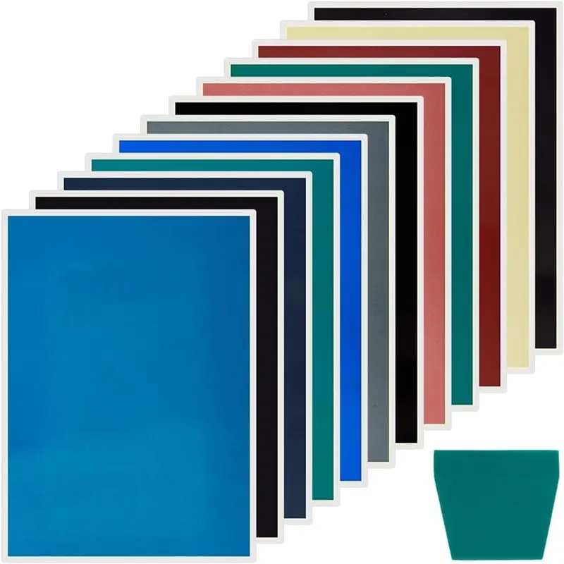 

AF89-12 Color Engraving Marker Paper, Marker Color Paper With Scraper For Metal Glass Cutting And Engraving