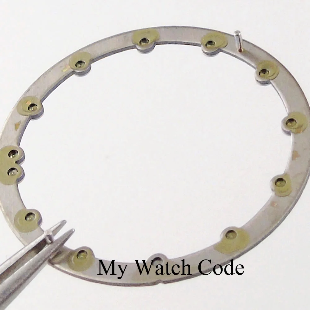 28.5mm*24.5mm Watch Dial Circle Plate for NH70 NH72 Skeleton Movement Hollow Dial RIng C3 luminous Watch accessories