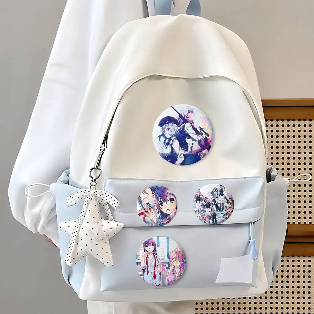 Gris-a-ia- Pha-nto-s-m Trigger Anime Round Button Badge Pin Set  Game Music Cool Fashion Brooch For Backpack Clothes Hat
