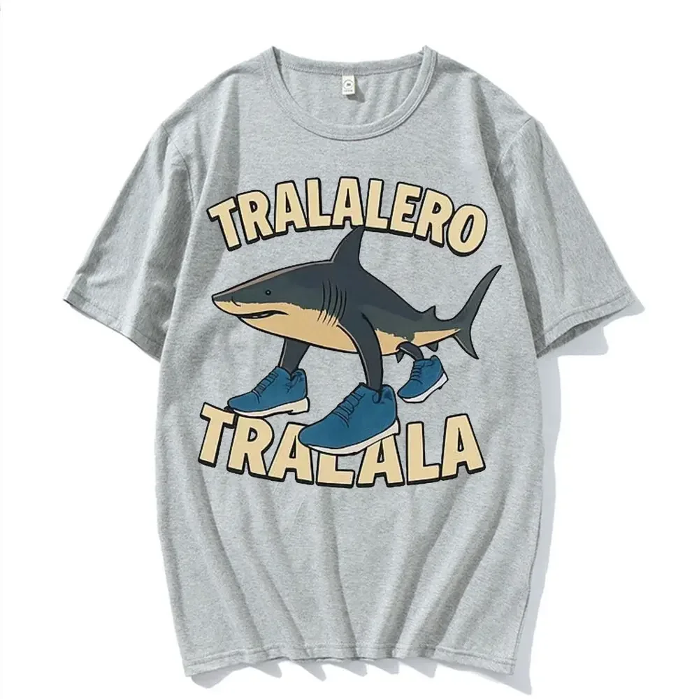 Divertente Running Shark Meme T-shirt Donna Moda T-shirt vintage T-shirt Abbigliamento donna