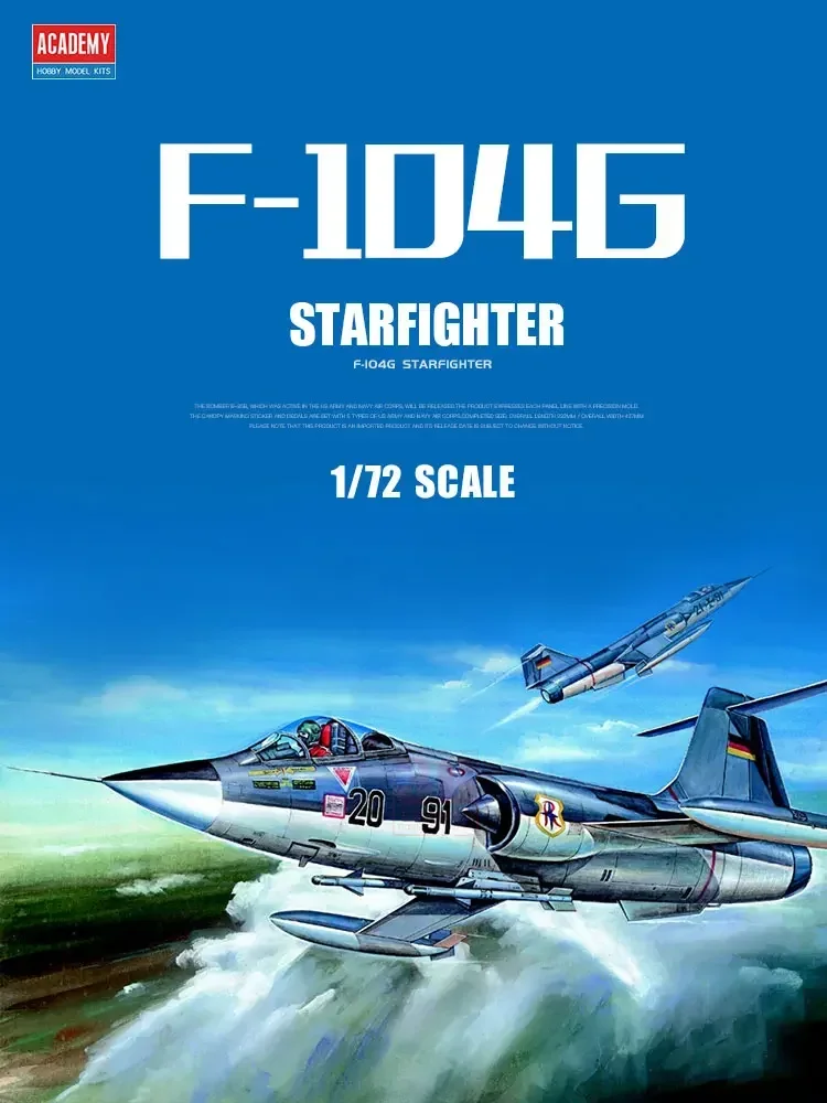 Academy Assembled Aircraft Model Kit 12443 American F-104G Starfighter 1/72