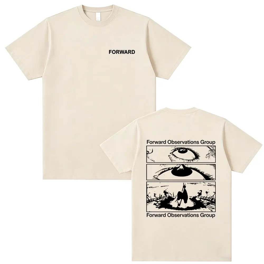 Forward Observations Group Anime Manga Graphic T Shirt Horror Skeleton Print T-shirt Men Women Vintage Rock Oversized T-shirts
