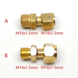 M16 para m14 m16x1.5mm m14x1.5mm gás água montagem rápida mangueira conector adaptador porca de bronze tig plasma soldagem soldador tocha parte