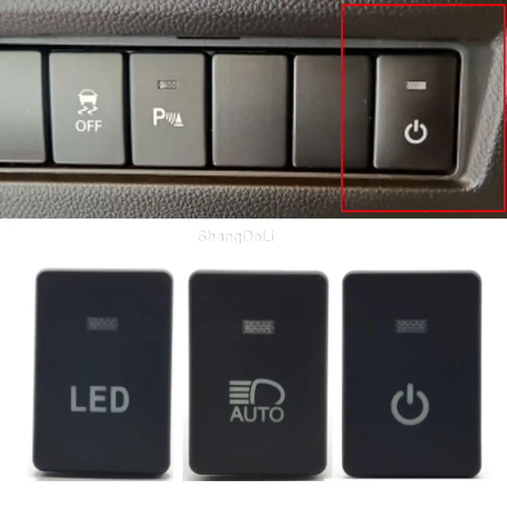 Auto Rear Diff Front Rear Fog lamp Button Rearview Mirror Heating Switch Power On Off Button For Mitsubishi Outlander 2013-2020