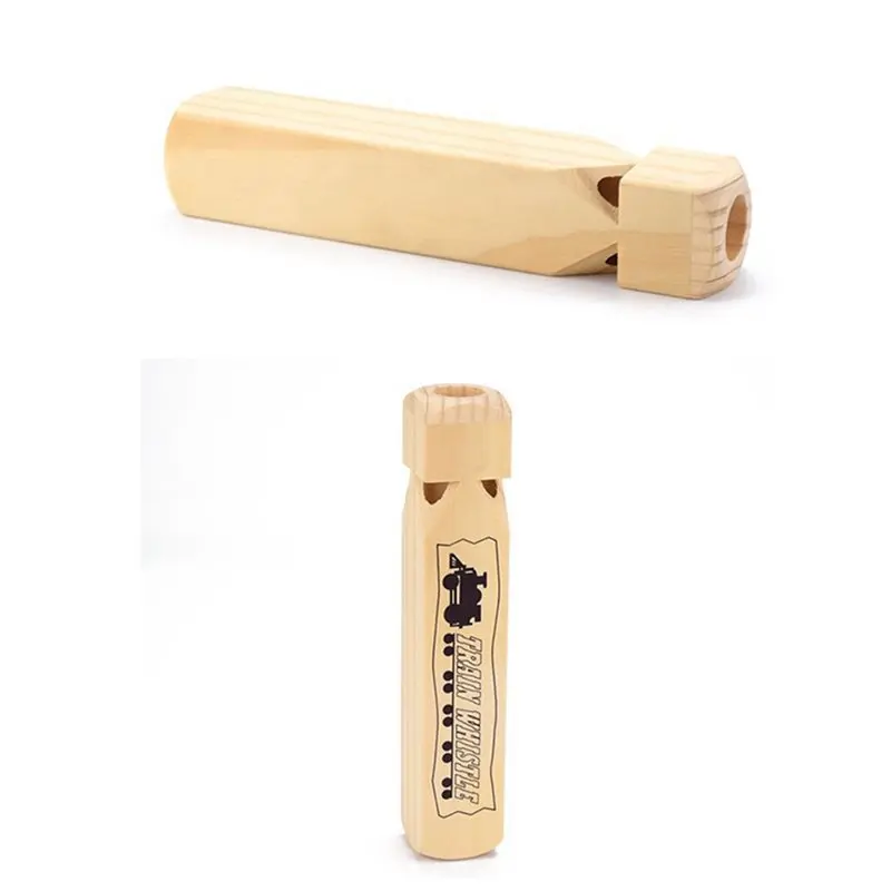 T22C 4X Solid Wood Train Whistle 4 Tone, Role Play Lover Wooden Whistle For Educational Party
