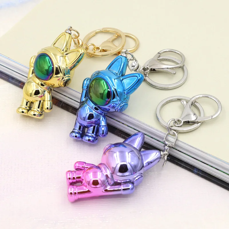 Women Jewelry Cute Cartoon Anime Rabbit Key Chain Gradient Color Acrylic Gymnastics Rabbit Keychain Accessories Gift for Friends