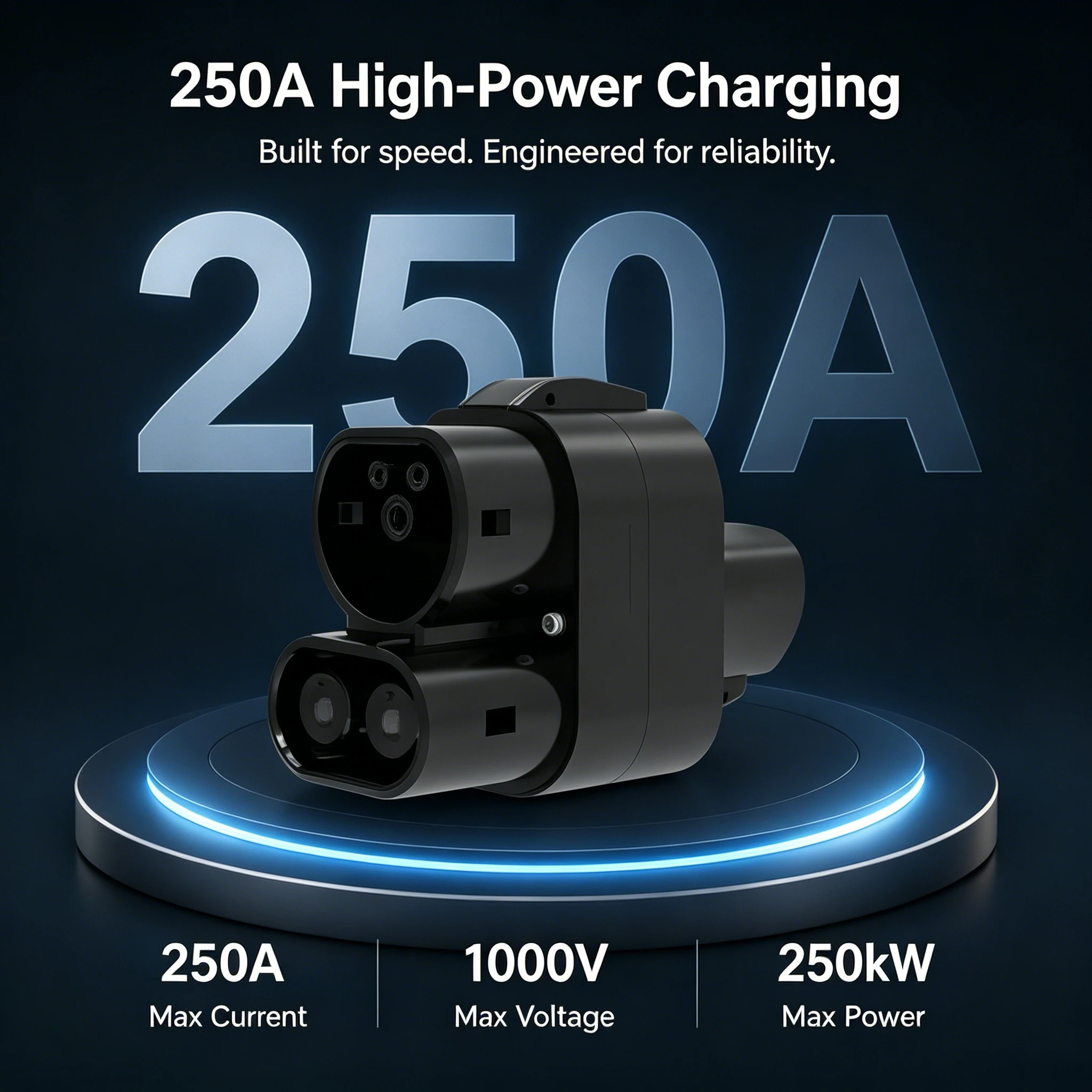 WUFEN Tesla to CCS2 DC Adapter NACS to CCS2 Fast Charging Adapter 250A 250KW EV Charger Converter for CCS2 EV Cars
