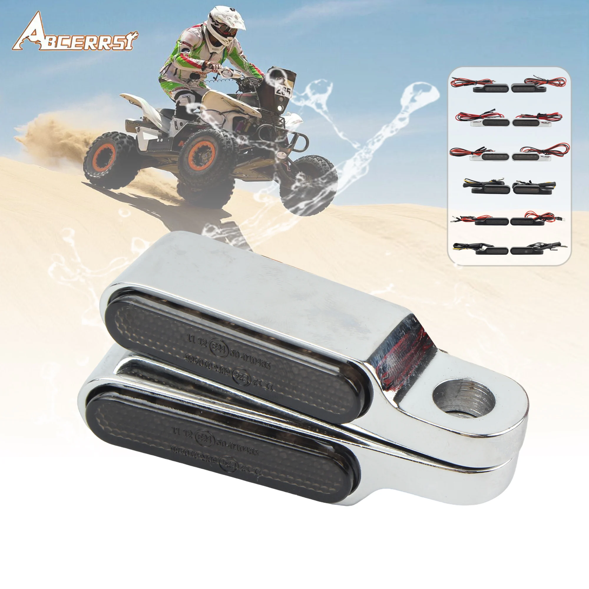 

Motorcycle Front Rear Mini Turn Signal Light Motobike Flowing Water Flashing Indicator Blinker For Harley Sportster Bobber 6 LED