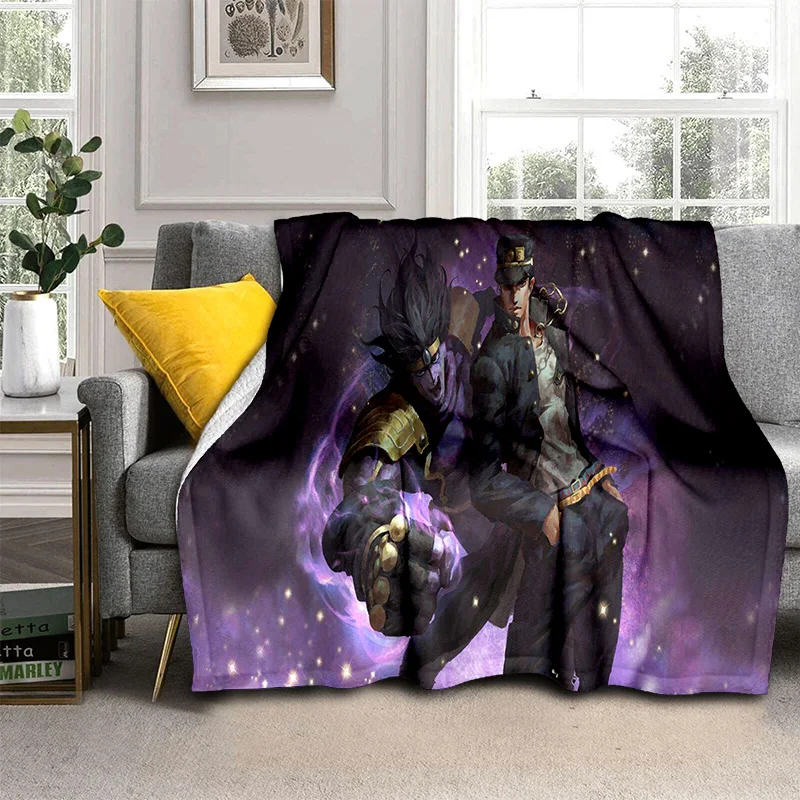 

Одеяло с рисунком аниме Jojo Bizarre Adventure, мягкое одеяло для дома, спальни, кровати, дивана, пикника, путешествий, офиса, детское одеяло
