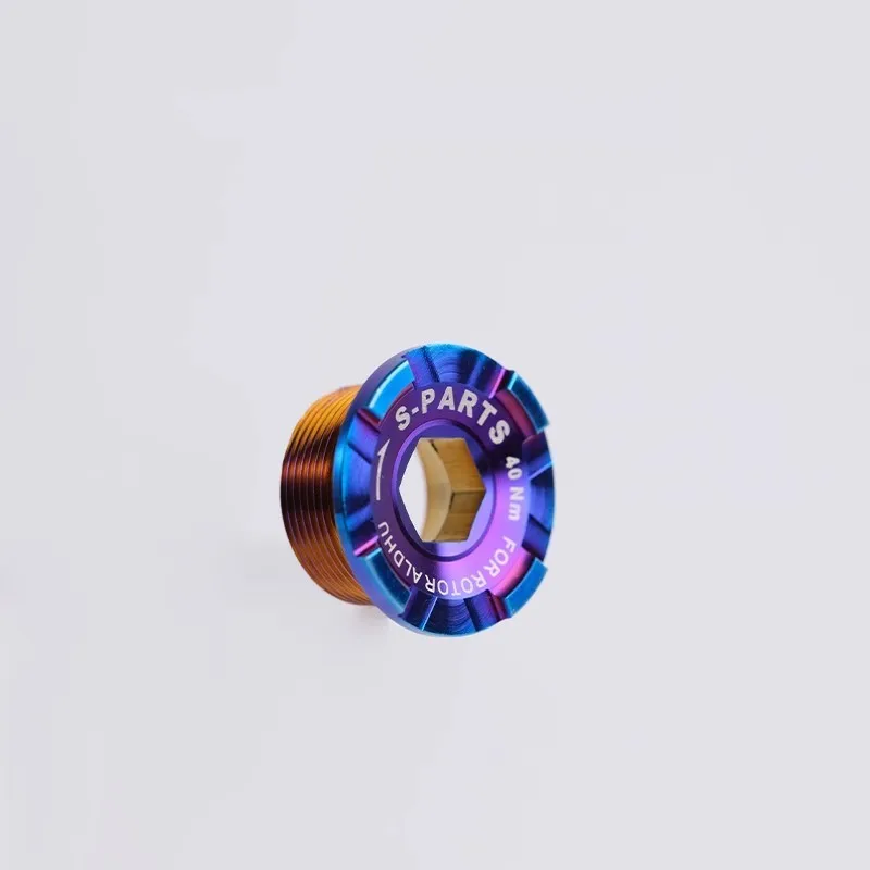Bicycle carbon fiber crank titanium dust cover screw for ROTOR ALDHU crank screw m16 m19 m22 axis - view 3