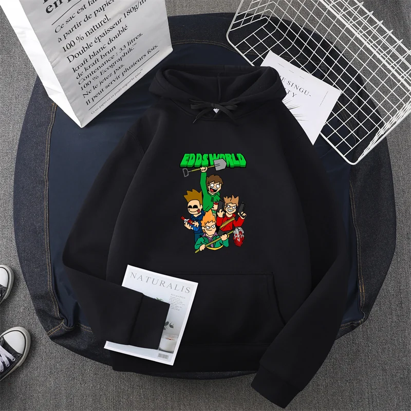 

3414Anime Eddsworld Hoodie Sweatshirts Women Fashion Hoodies Lounge Wear Hooded Funny Clothing Harajuku Hoody Unisex Tops