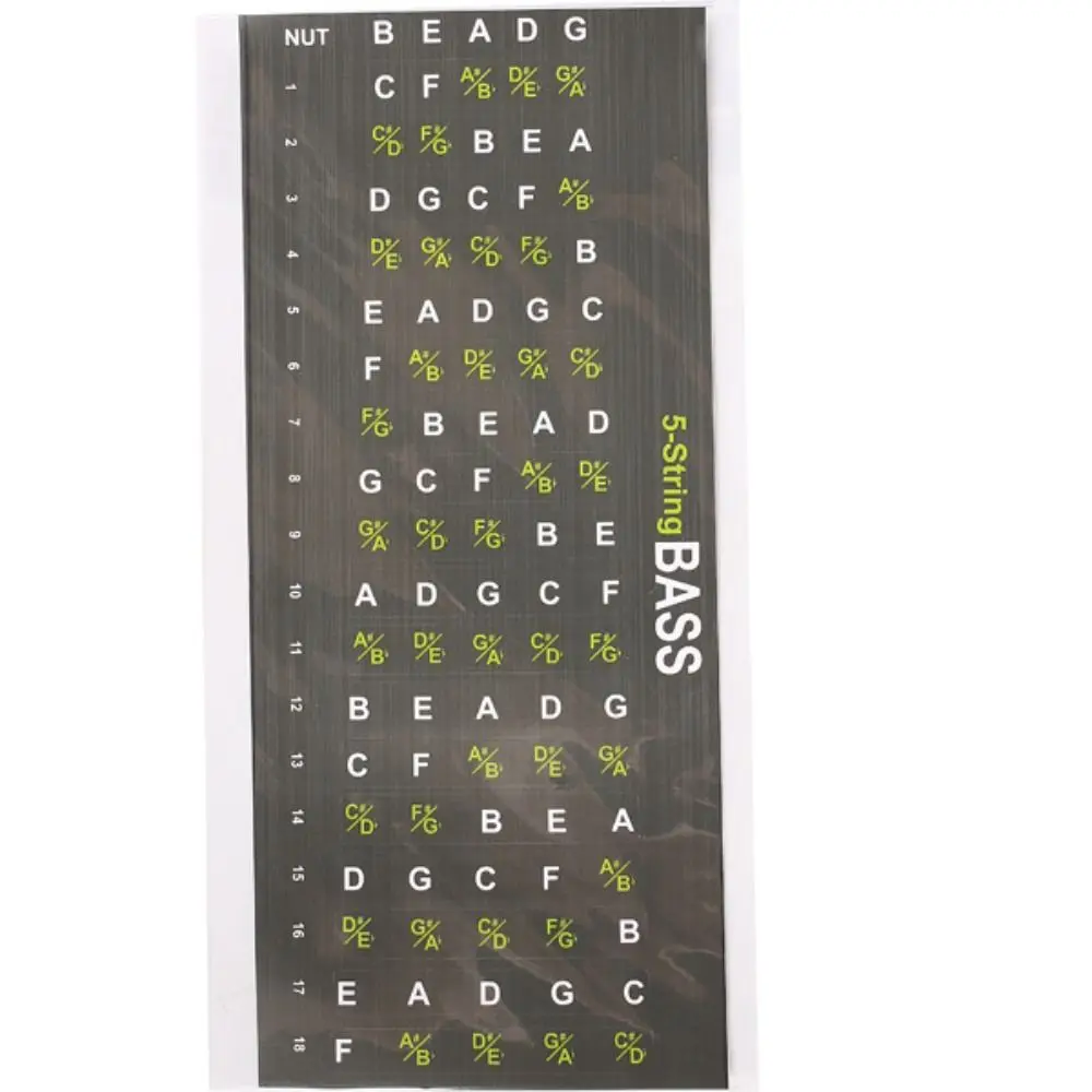 Portable Guitar Fretboard Note Sticker Lightweighting Sense Learning Guitar Scales Stickers Tone Musical Guitar Chord Stickers