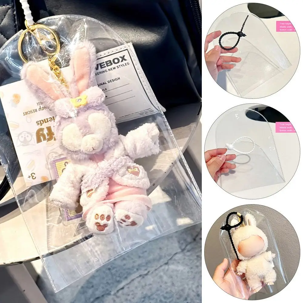 Cute PVC Doll Raincoat Dustproof High-definition Transparent Bag Jewelry Organizer Doll