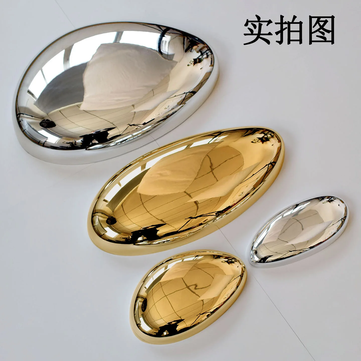 Electroplated pebble mirror wall decoration, creative and simple decoration, light luxury water droplet hanging decoration