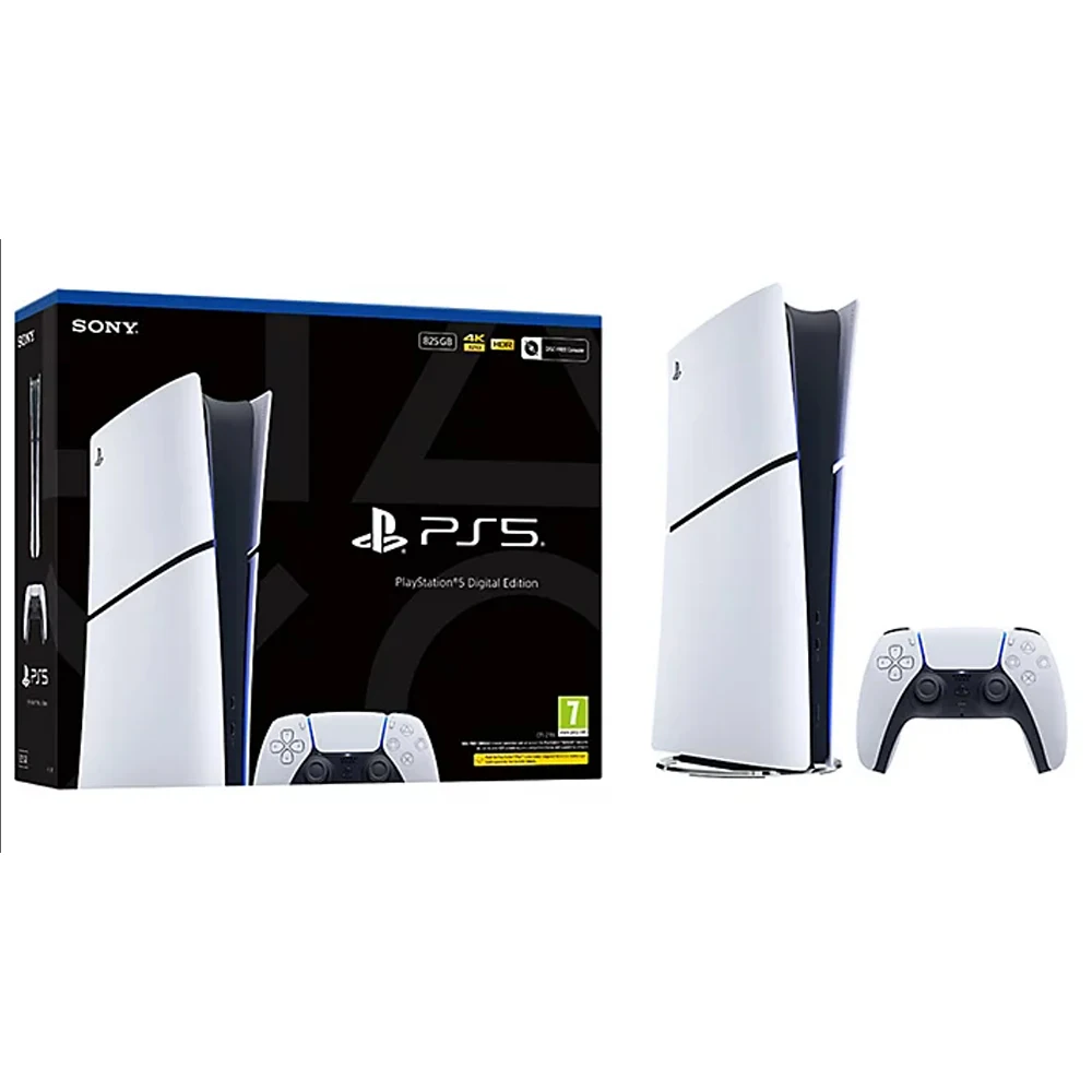 وحدة تحكم Sony PlayStation 5 PS5 Slim Digital Edition - سعة 825 جيجابايت SSD (محرك الحالة الصلبة)، وحدة تحكم لاسلكية DualSense #2