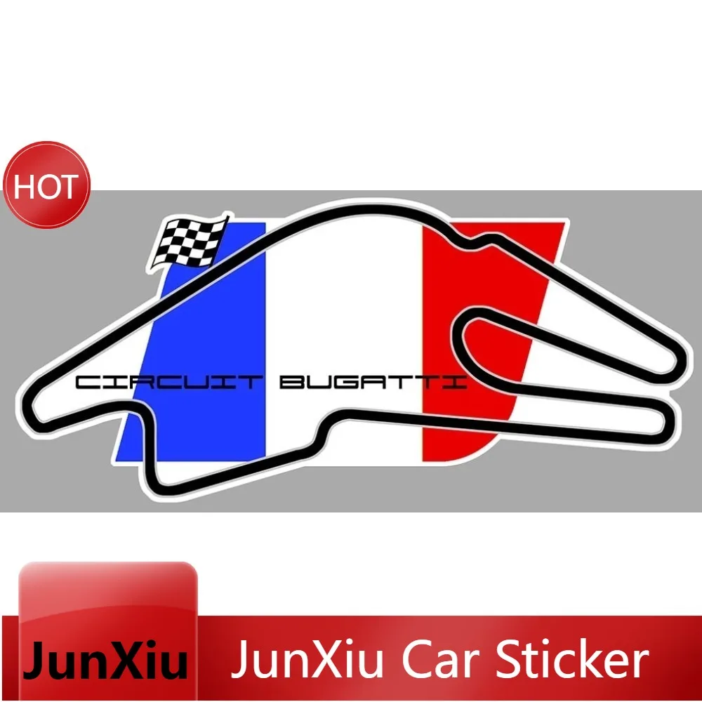Vinyl Decal Circuit Bugatti France Racing Track High Quality For Car Bumper High Definition Print Car Bumper Stickers