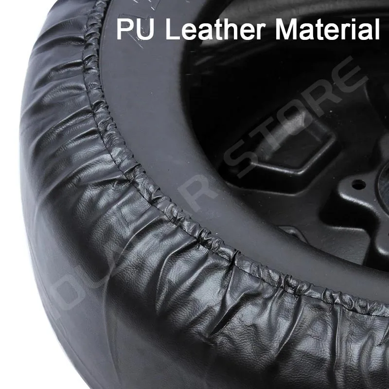 15inch PU Leather Space-Saving Spare Wheel Protective Cover for Suzuki Jimny Serria Gen 4 JB64 JB74 2019 2020 2021 2022 2023