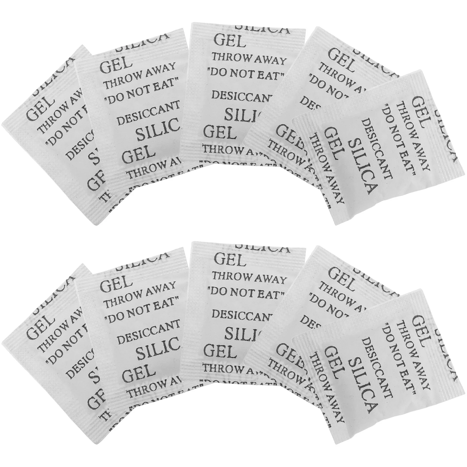 100 Pcs Silica Gel Desiccant Dry Food Storage Containers Moisture Absorbing Packets Shoes and Hats Absorbers for Grade