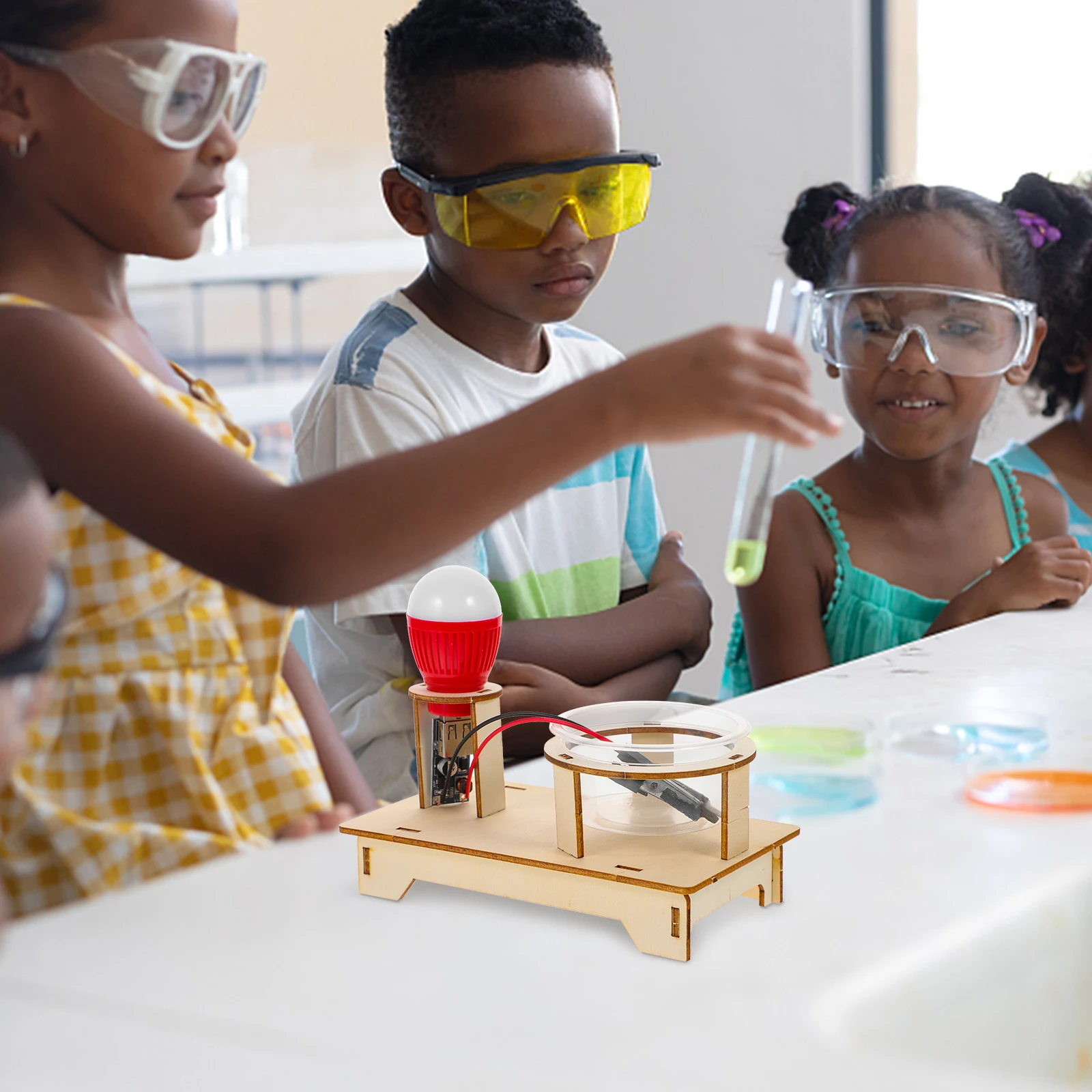 

Conduction Science Experiment Kit Physics Teaching Aids DIY Material Pack Brine Electric Lamp Project Educational Toys Student