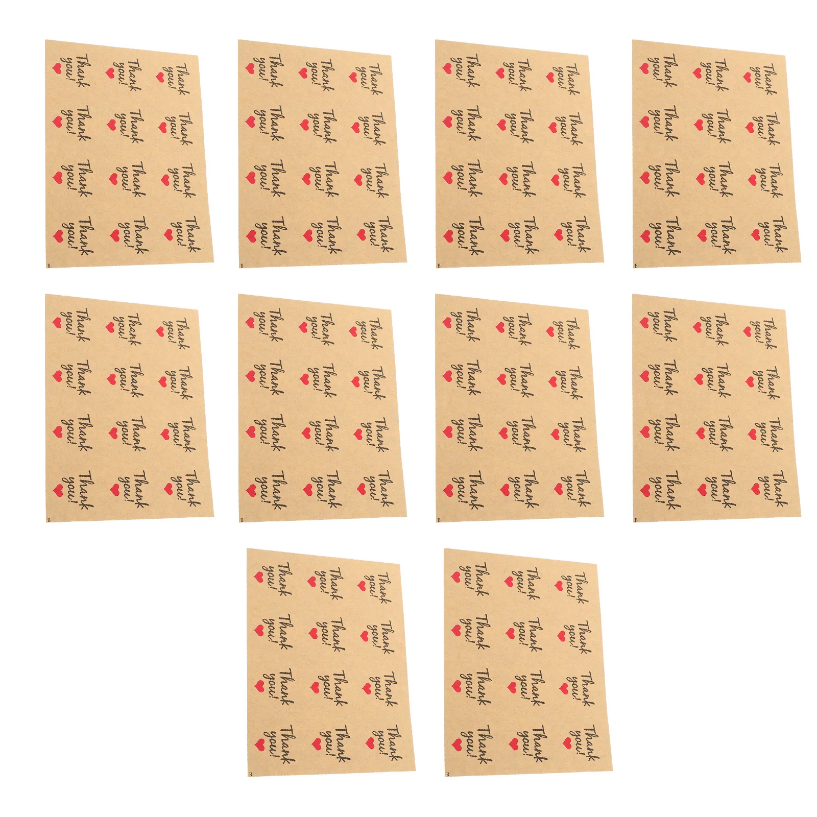 

Thank You Stickers 10 Sheets Sealing Labels Self Adhesive Envelope Decorative Baking DIY Safe Practical Paper Material Folder