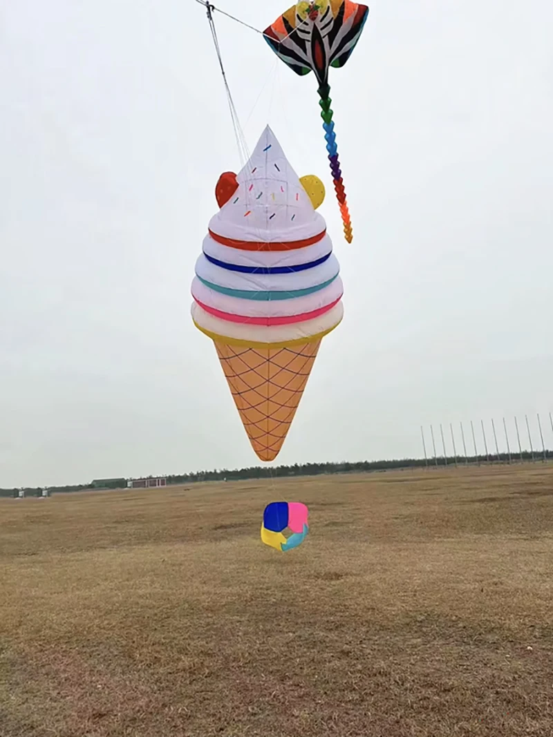 9KM 5m Ice Cream kite Line Laundry Kite Soft Inflatable 30D Ripstop Nylon for Kite Festival with Bag (Accept wholesale)