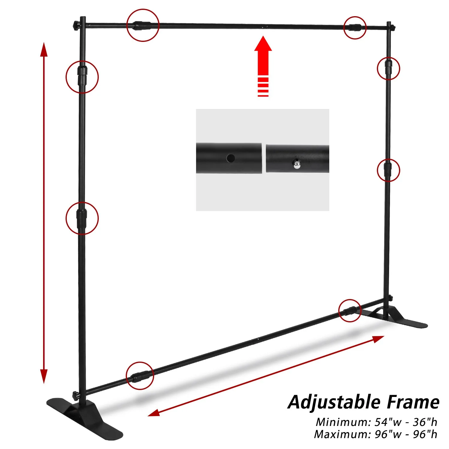 

2025 hot sale universal telescopic display stand photography background display stand adjustable bracket curtain wall portable