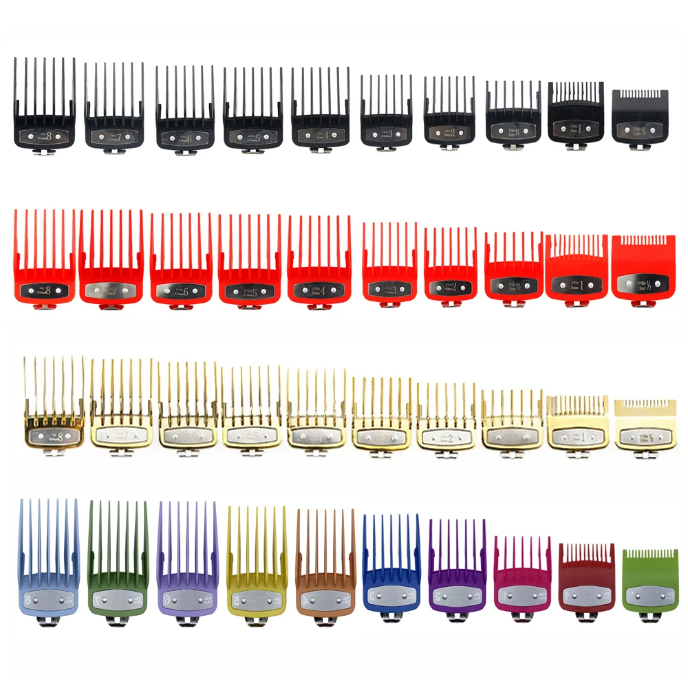 8/10pcs Professional Hair Clipper Limit Guide Comb For Wahl Trimmer Universal Barber Guide Comb Haircut Tool Clipper Limit Combs