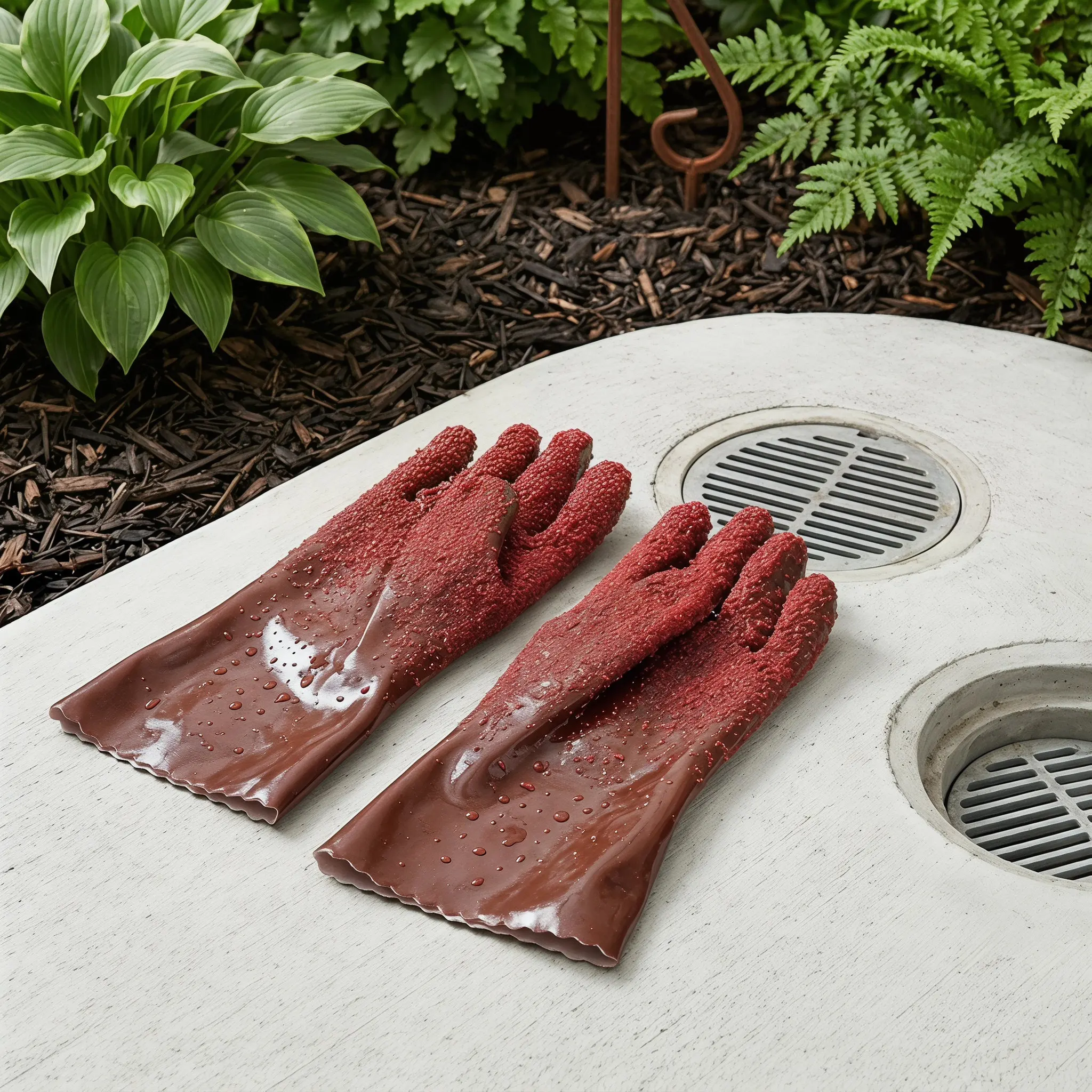 2Pairs Heavy Duty Plumbing Gloves Waterproof Reusable Anti Slip PVC Gloves Plumber Drain Cleaning Snake Shape Water Proof Snake