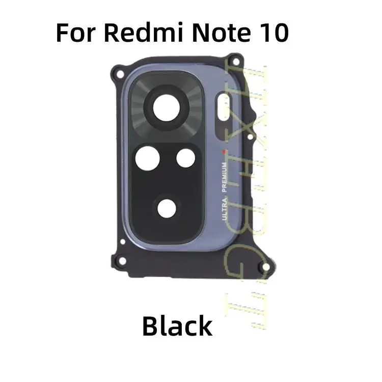 New For Xiaomi Redmi Note 10 10s Main Camera Glass Lens With Frame  Back Camera Lens Cover Smartphone Repair Parts