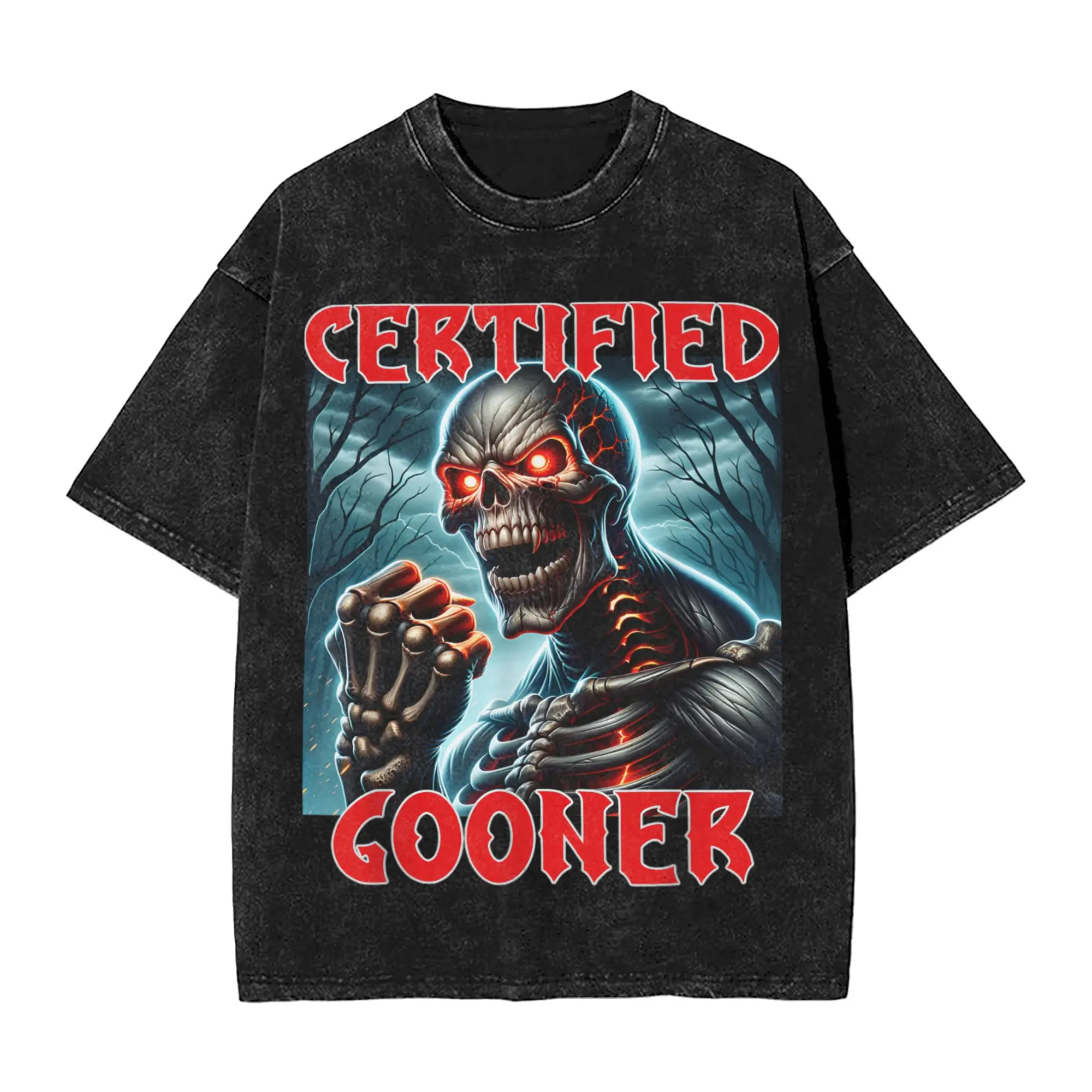 Washed T Shirt Certified Gooner I Paused My Gooning Hip Hop Cool T-Shirt Oversize  Streetwear Cotton Graphic Printed Tops Tees
