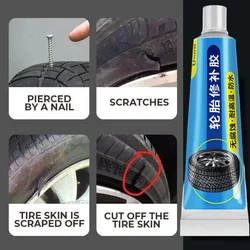 1Pc Tire Repair Black Glue Liquid Strong Rubber Wear-resistant Non-corrosive Adhesive Bond Leather Car Instant Bond Repair Tools