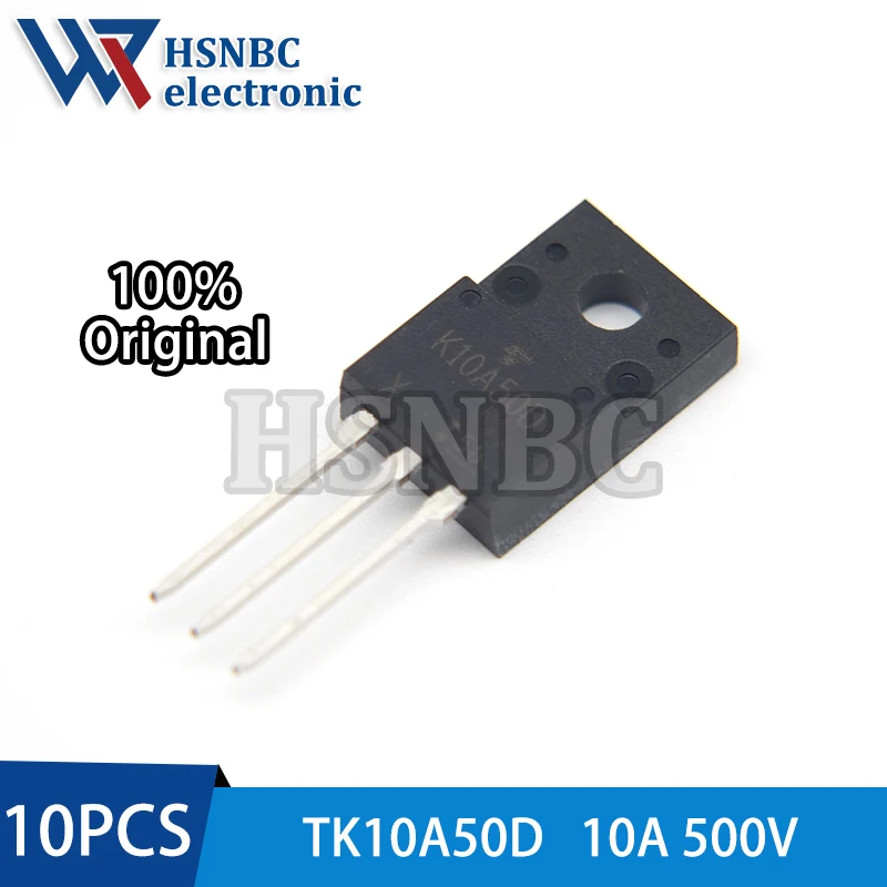 

10PCS TK10A50D K10A50D TO-220F 10A 500V N-Channel Power MOSFET Transistor 100% New Original