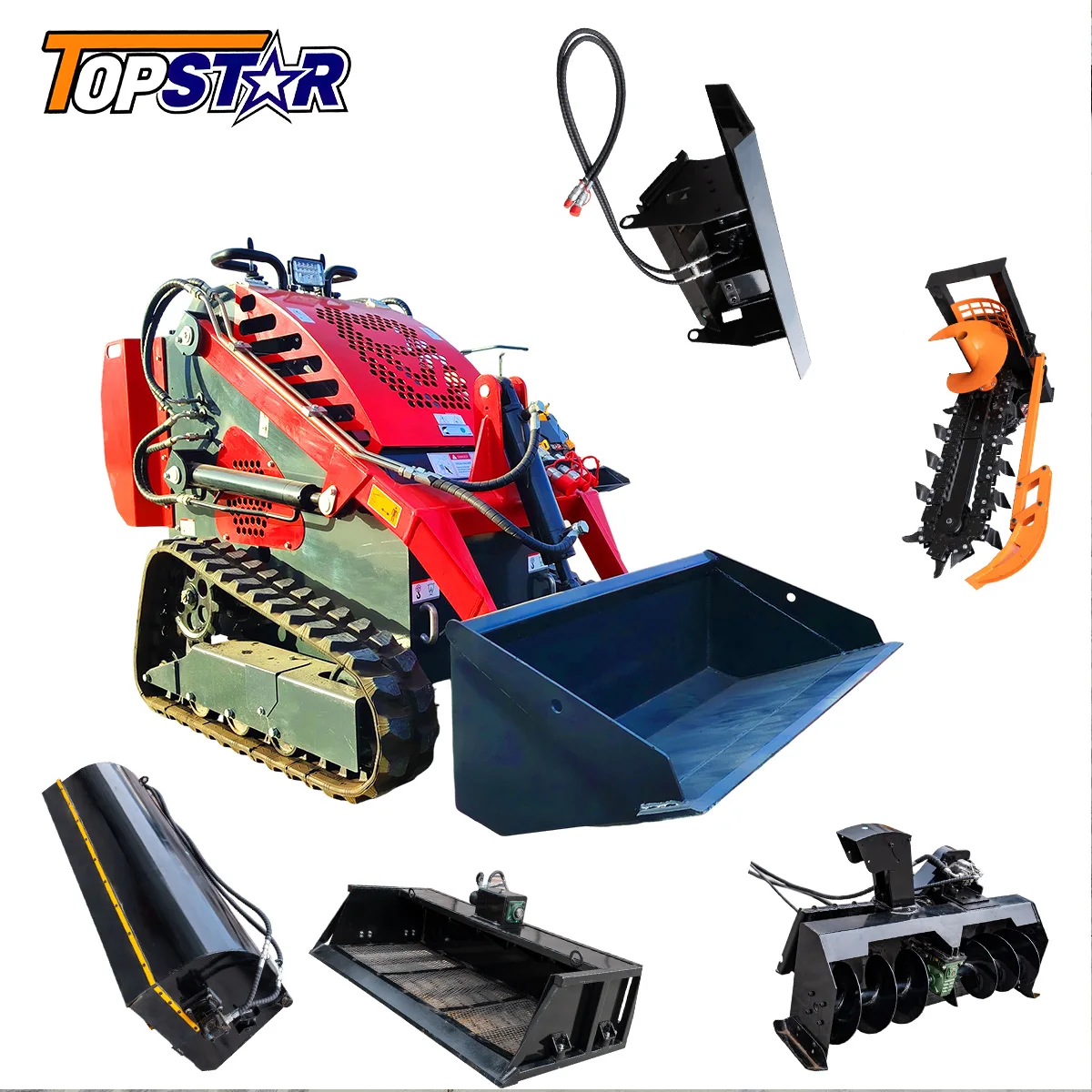 

Индивидуальный мини-погрузчик с бортовым поворотом Евро 5, многофункциональный мини-гусеничный самосвал, мини-погрузчик CE EPA для продажи