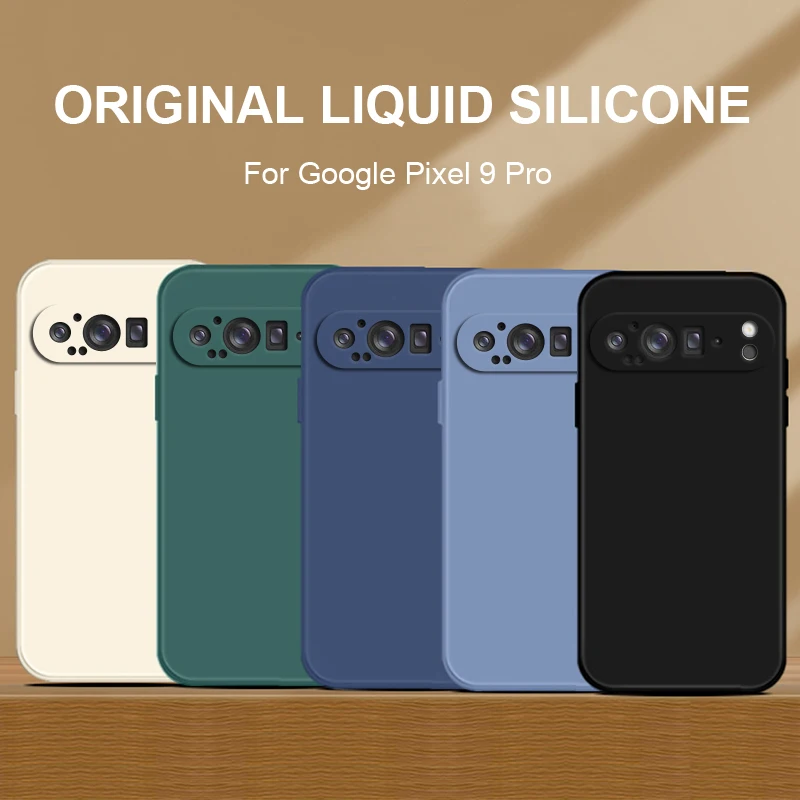 

For Google Pixel 9 Pro Case Liquid Silicone Cover Pixel 9 Pro Cover TPU Soft Rubber Protector Phone Case Pixel 9 Pro XL Cover