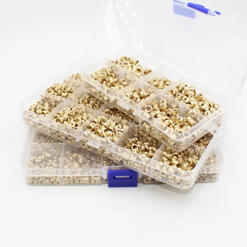 Brass Insert Nut Soldering Iron Tip Hot Melt Heat Knurled Embed Injection 3D Print Plastic Board Copper Nuts Inserts M2 M3 to M8