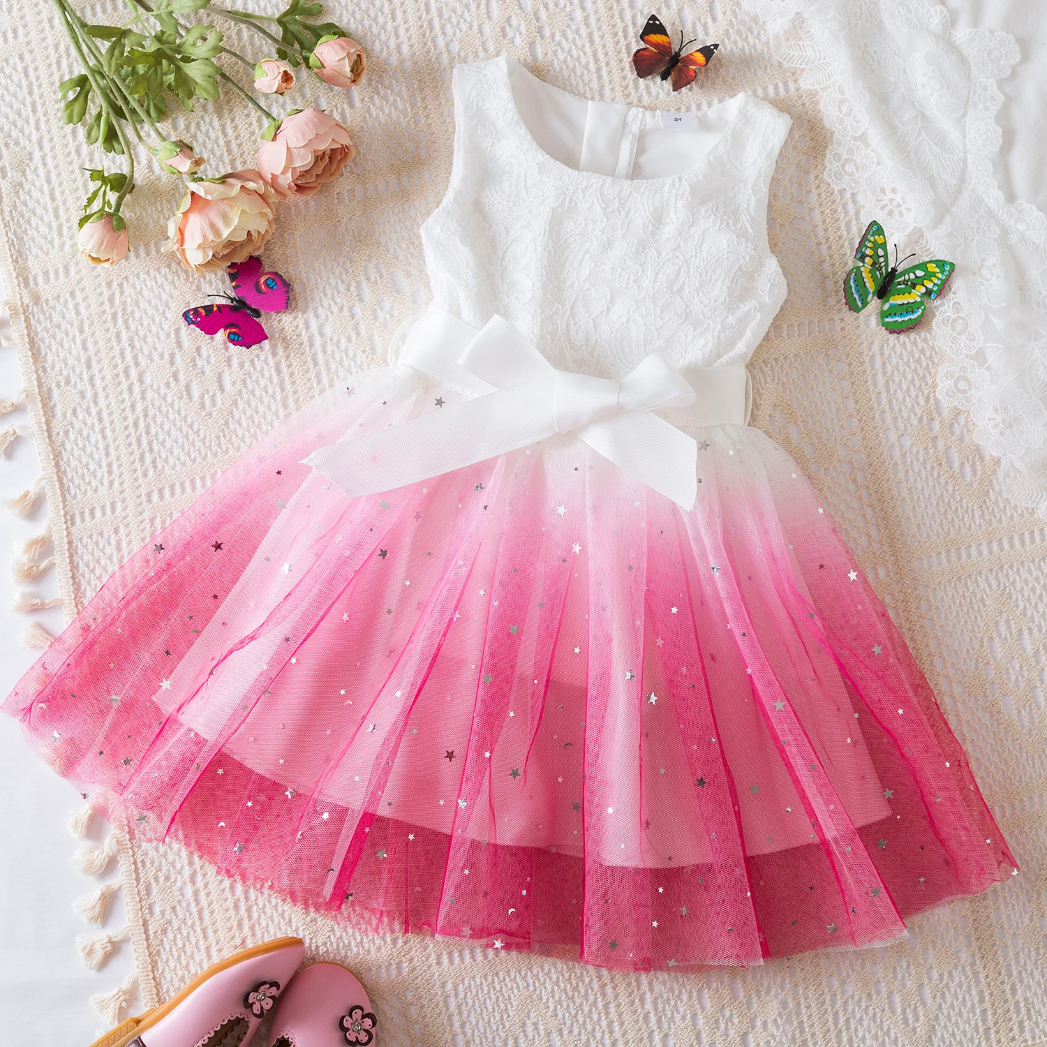 Kid Girl Dress for Summer Tutu Princess Dress Children Carnival Birthday Party Fancy Costume for 3-8Yrs Kids Casual Clothing