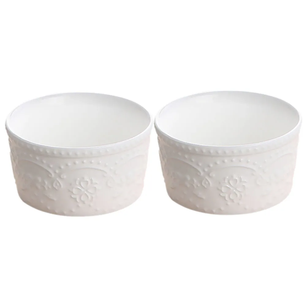 

2Pcs Ceramic Baking Bowl Practical Long Lasting Gift Idea for Housewarming Fits All Your Favorite Foods Ceramic Baking Bowl