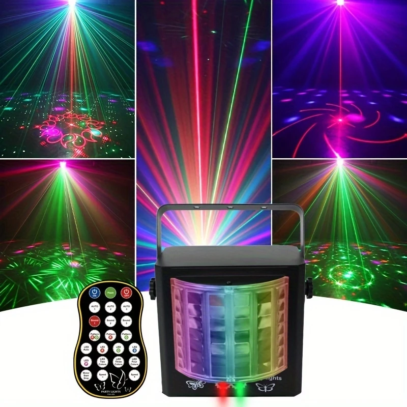 disco butterfly led light party strobe lights voice control controle remoto dj stage sala clube bar ktv casamento 01