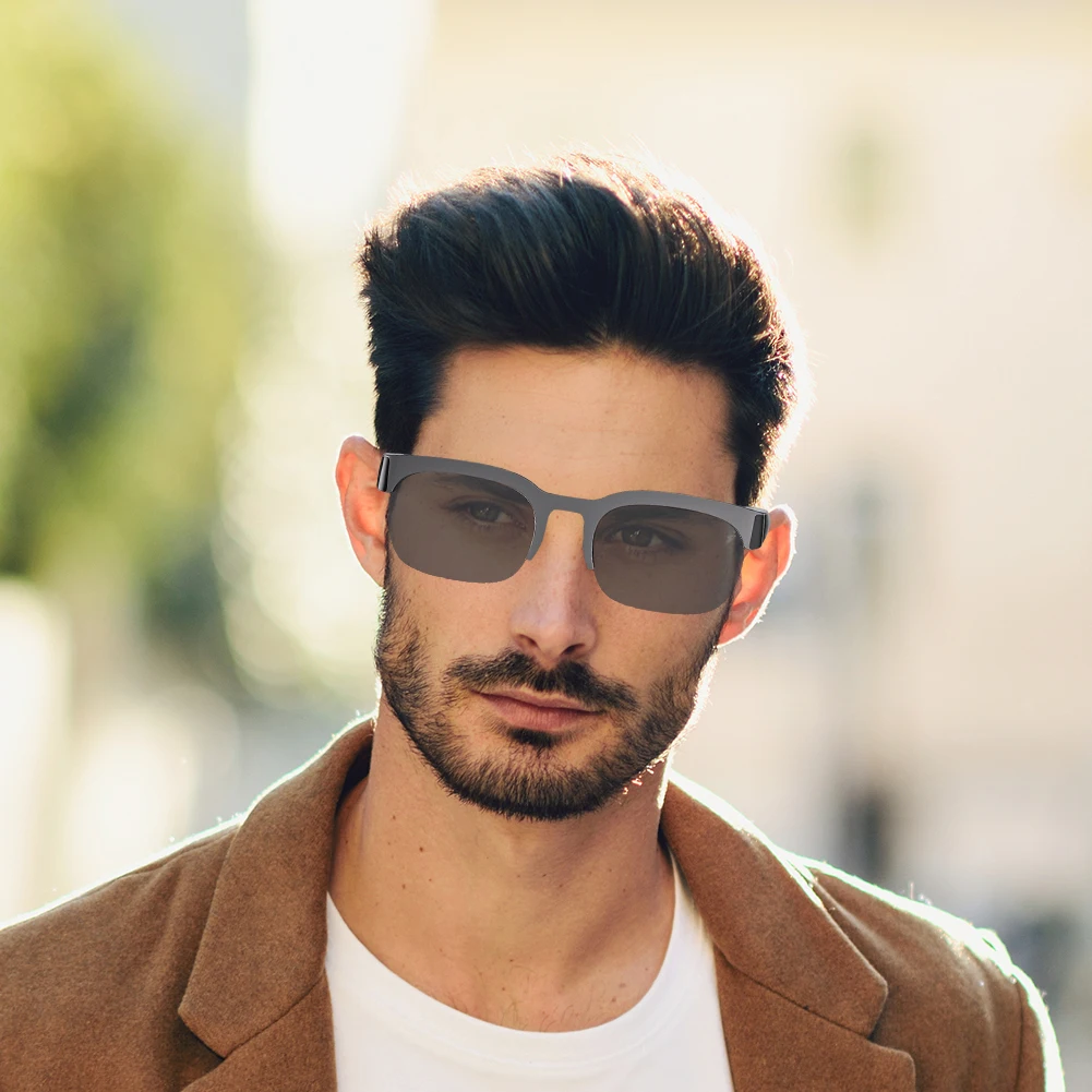 Óculos inteligentes tradutor ai proteção uv bt óculos de sol mãos-livres música e chamadas esportes ao ar livre fones de ouvido para homens