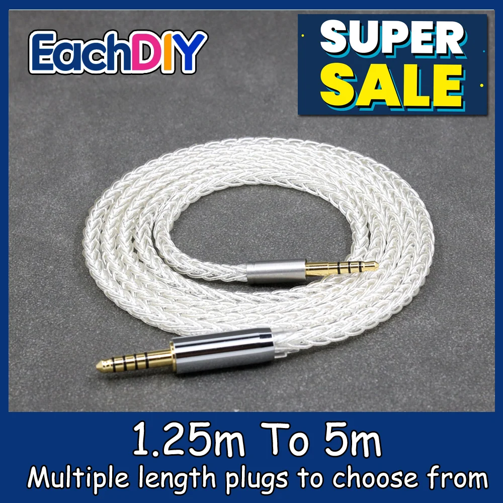 

8 Core 99% 7n Pure Silver Palladium Earphone Cable For Denon AH-mm400 AH-mm300 mm200 Beats solo2 solo3 LN008406